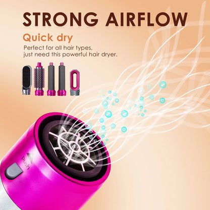 Sèche-cheveux multifonction 5 en 1 pour Dyson Airwraps - Brosse soufflante, fer à friser, lisseur, et outils de coiffure.